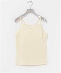 銅氨纖維緞紋附罩杯細肩帶背心(象牙白-FREE-IVORY)