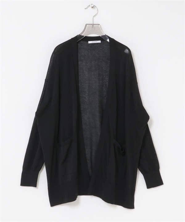 UV CUT加工長版開襟衫(黑色-FREE-BLACK)