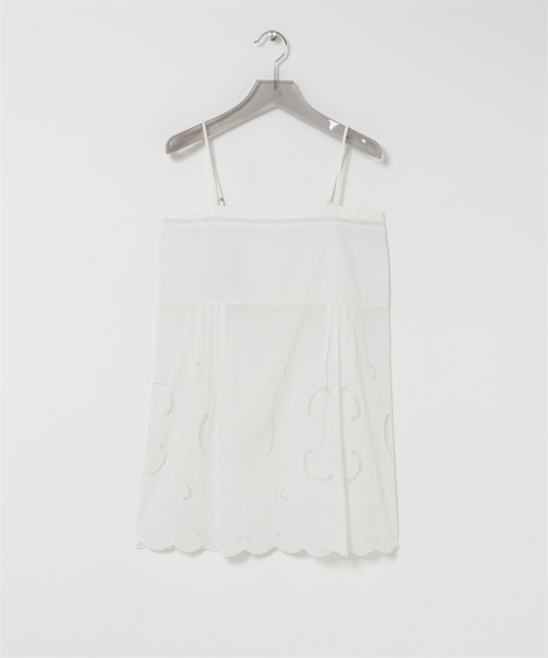 鏤空蕾絲細肩帶背心(米白色-FREE-OFF WHITE)
