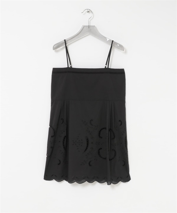 鏤空蕾絲細肩帶背心(黑色-FREE-BLACK)