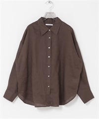 2WAY亞麻襯衫(棕色-FREE-BROWN)
