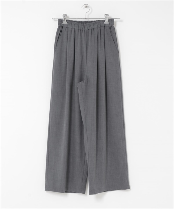 EASY CARE打褶碎褶直筒褲(炭灰色-36-CHARCOAL GRAY)