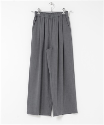 EASY CARE打褶碎褶直筒褲(炭灰色-38-CHARCOAL GRAY)