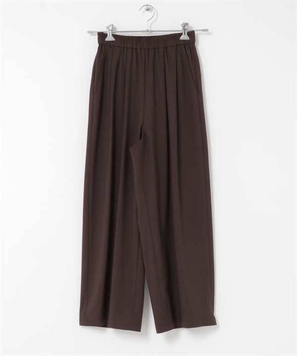 EASY CARE打褶碎褶直筒褲(棕色-36-BROWN)