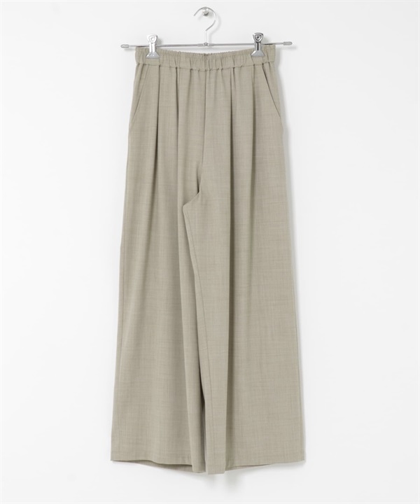 EASY CARE打褶碎褶直筒褲(膚色-36-BEIGE)