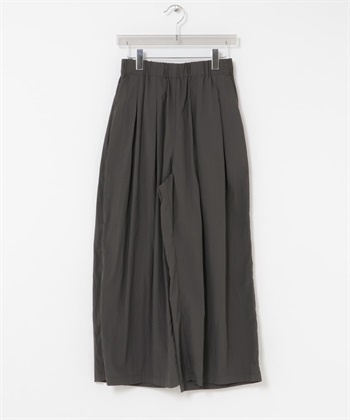 UR TECH 碎褶寬褲(炭灰色-38-CHARCOAL GRAY)