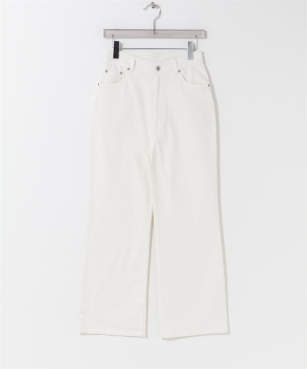 棉麻直筒牛仔褲(白色-36-WHITE)