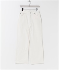 棉麻直筒牛仔褲(白色-36-WHITE)