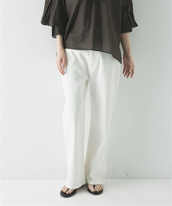 棉麻直筒牛仔褲