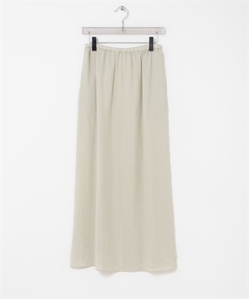 銅氨纖維碎褶直筒裙(淺膚色-38-L.BEIGE)