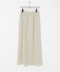 銅氨纖維碎褶直筒裙(淺膚色-36-L.BEIGE)
