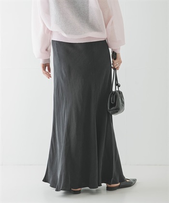銅氨纖維斜裁長裙