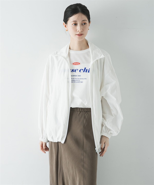 防潑水尼龍碎褶夾克