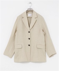 牛津亞麻西裝外套(淺膚色-FREE-L.BEIGE)
