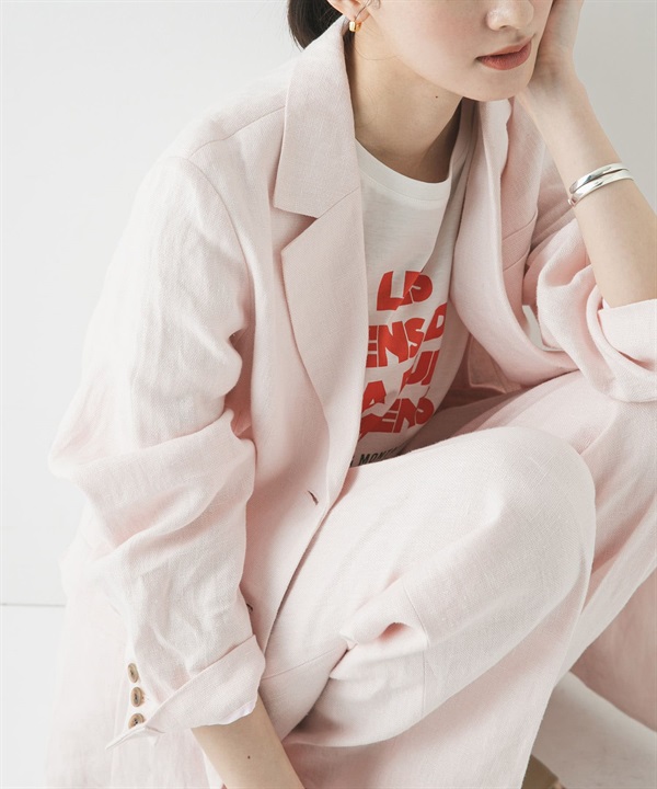 牛津亞麻西裝外套