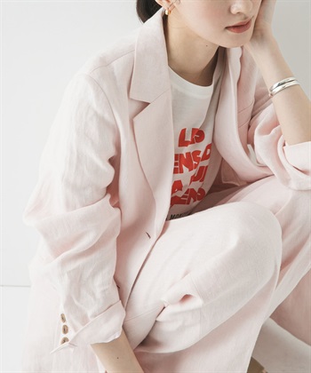 牛津亞麻西裝外套