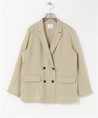 雙排扣網狀西裝外套(膚色-FREE-BEIGE)