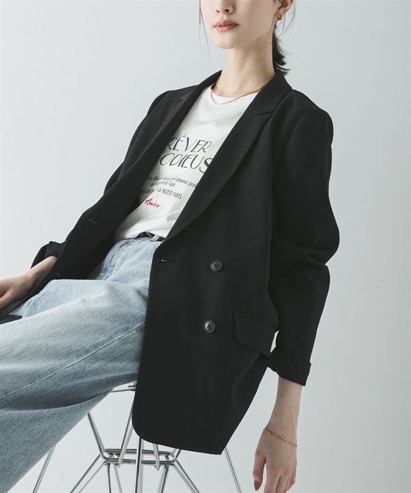 雙排扣網狀西裝外套