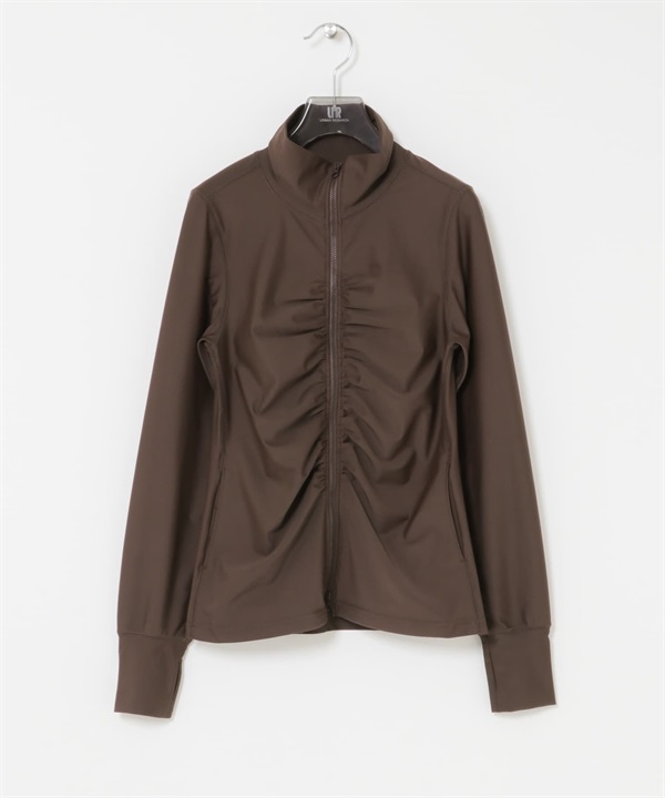 Swim URBAN RESEARCH UV CUT正面碎褶防磨衣(棕色-S/M-BROWN)