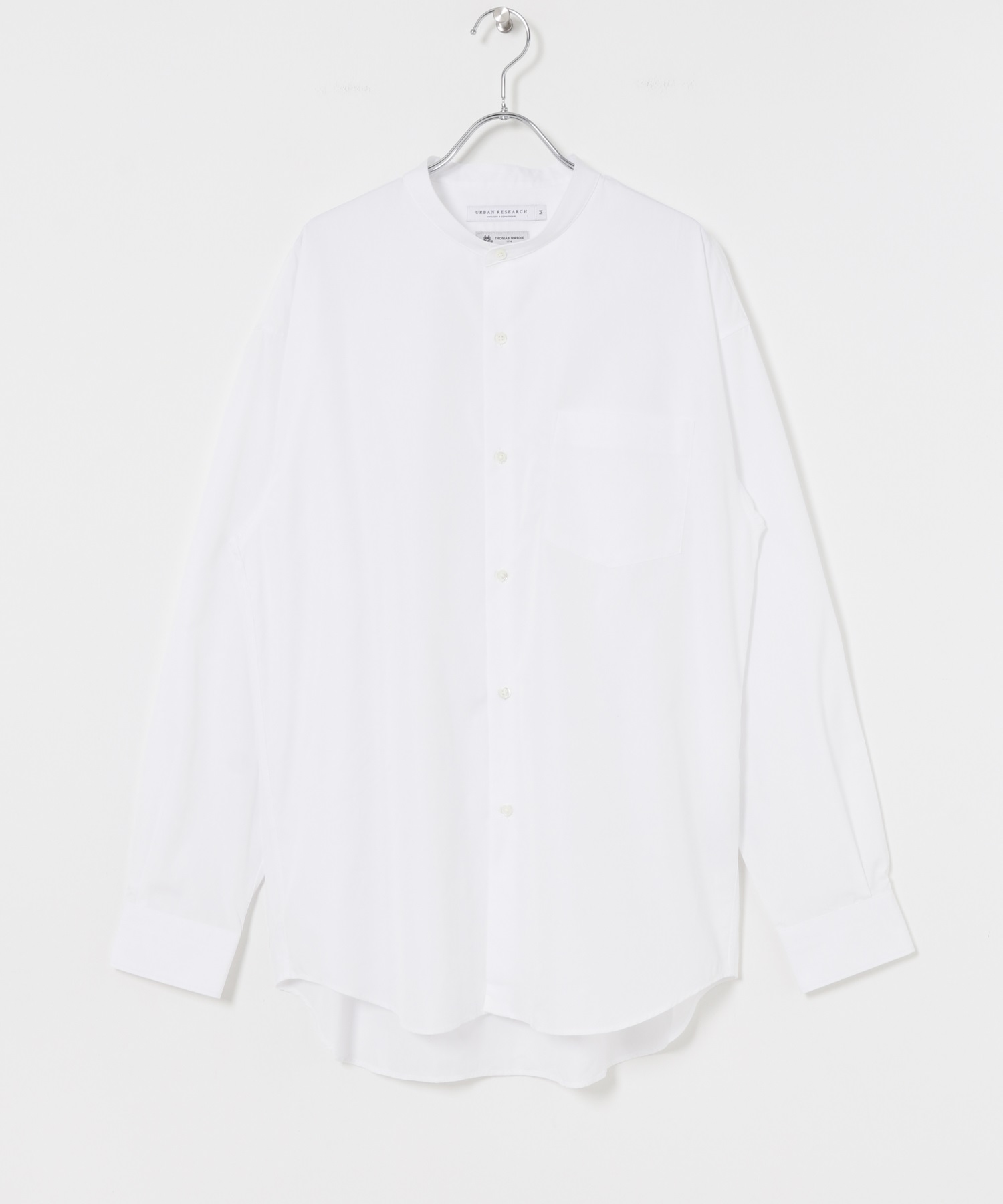 THOMAS MASON 立領寬版襯衫(白色-L-WHITE)