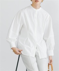 日本製立領蓬袖罩衫