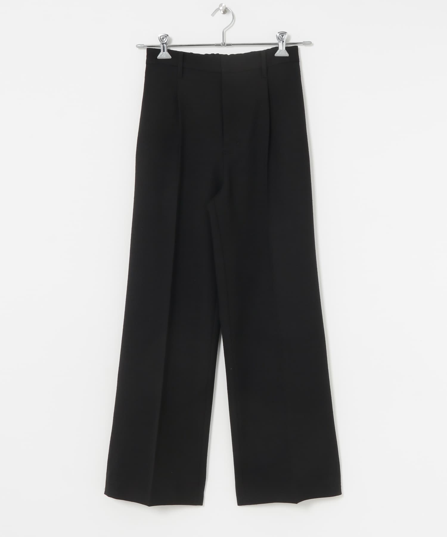中央壓線直筒褲(黑色-36-BLACK)