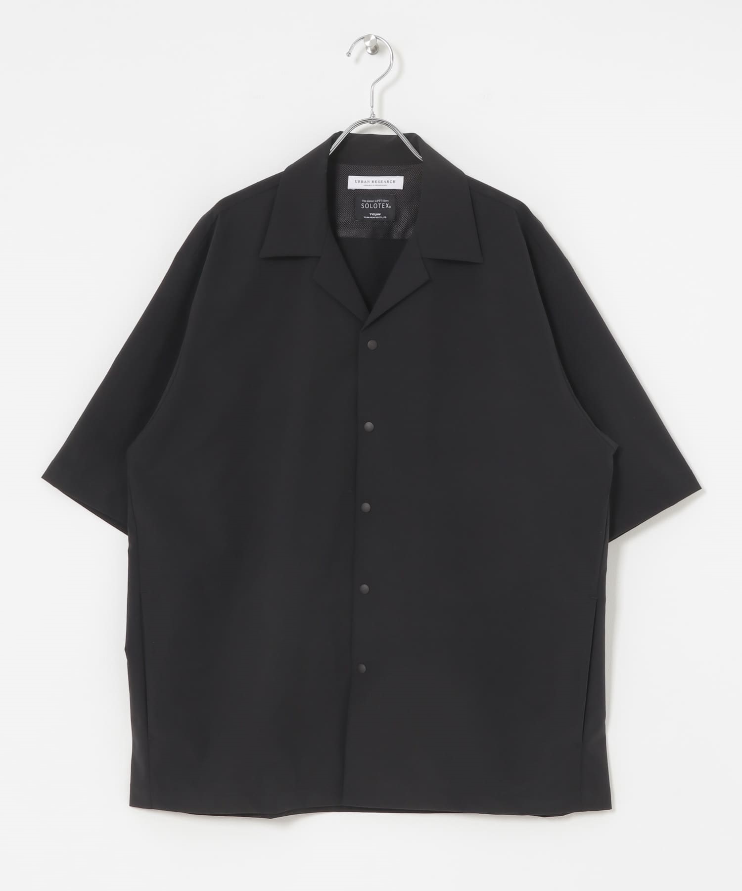 SOLOTEX 高機能短袖襯衫(黑色-L-BLACK)