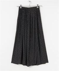 開纖紗圍裹式碎褶褲裙(點點-FREE-DOT)