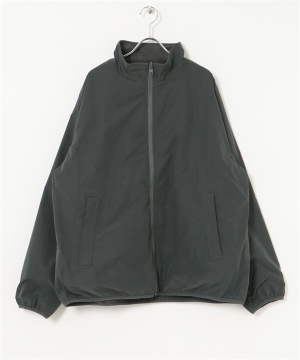 雙面穿軍裝風立領夾克(炭灰色-M-CHARCOAL GRAY)