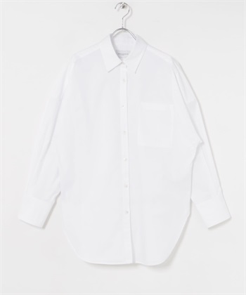 府綢寬版襯衫(米色-FREE-OFF WHITE)