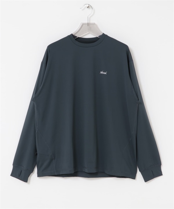 【別注】NANGA / 防磨長袖T恤(炭灰色-M-CHARCOAL GRAY)