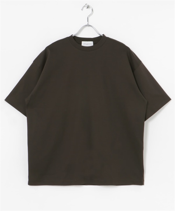 【接觸涼感】寬鬆短袖上衣(炭灰色-M-CHARCOAL GRAY)