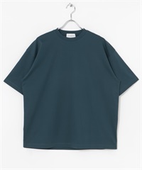 【接觸涼感】寬鬆短袖上衣(藍綠色-M-其他藍色)