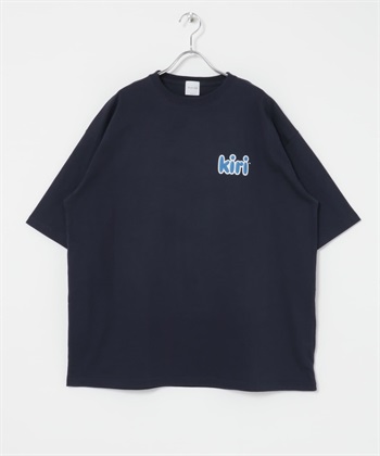 【別注】Kiri / Logo 短袖上衣(藏青色-2-NAVY)