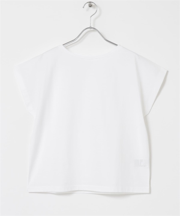 皮馬棉船型領上衣(白色-FREE-WHITE)