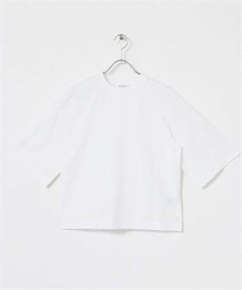 皮馬棉五分袖上衣(白色-FREE-WHITE)