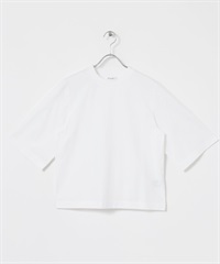 皮馬棉五分袖上衣(白色-FREE-WHITE)