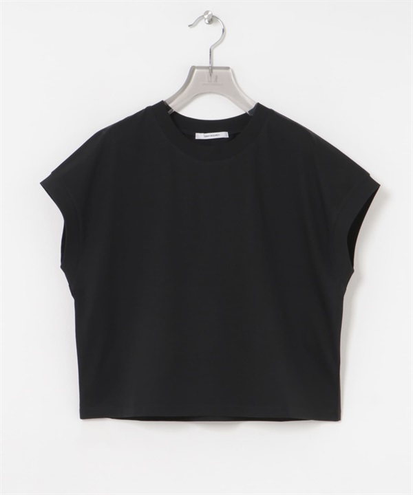 皮馬棉法式袖上衣(黑色-FREE-BLACK)