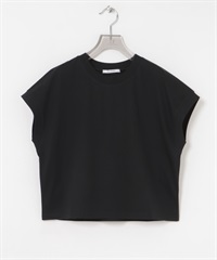 皮馬棉法式袖上衣(黑色-FREE-BLACK)