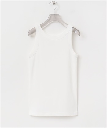 ROSE PETAL加工羅紋坦克背心(米色-FREE-OFF WHITE)