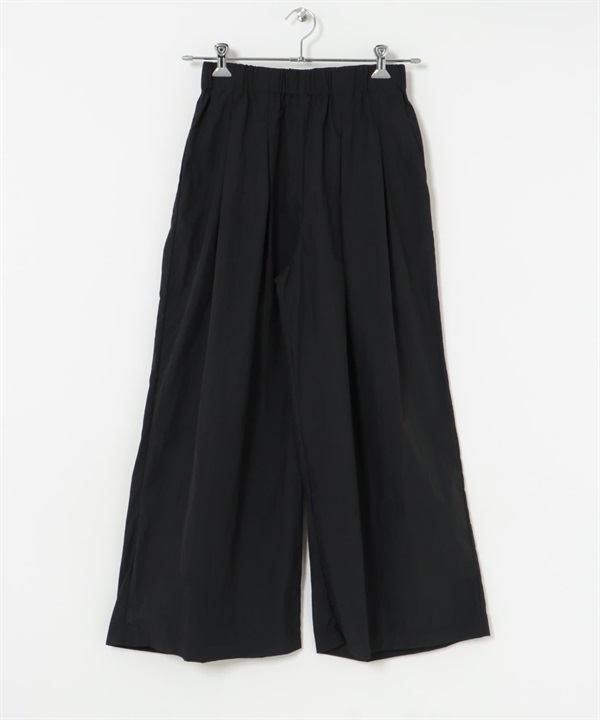 UR TECH 碎褶寬褲(黑色-FREE-BLACK)