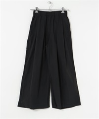 UR TECH 碎褶寬褲(黑色-FREE-BLACK)