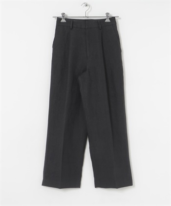 new basic 亞麻高腰褲(藏青色-36-NAVY)