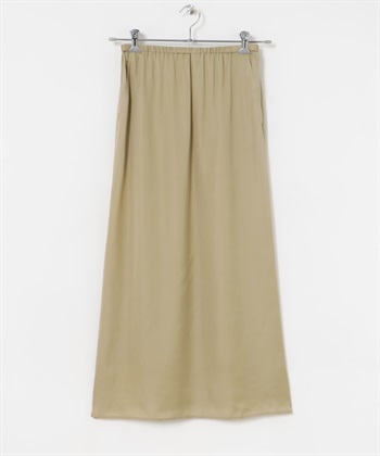 【新色追加】銅氨纖維緞紋直筒裙(膚色-36-BEIGE)