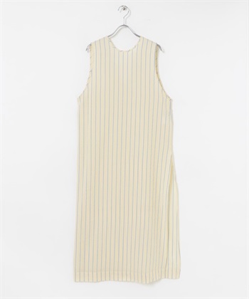 new basic 印度棉泡泡紗直條紋洋裝(淺膚色-FREE-L.BEIGE)