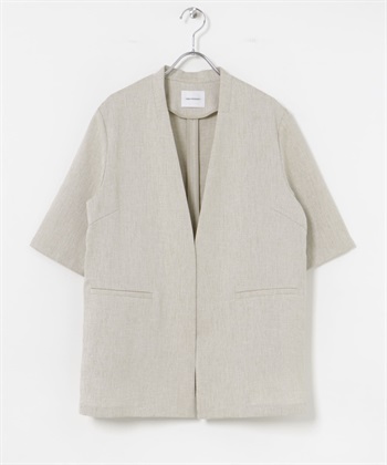 UR TECH DRYLUXE 五分袖西裝外套(淺膚色-FREE-L.BEIGE)