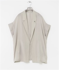 透膚五分袖西裝外套(膚色-FREE-BEIGE)