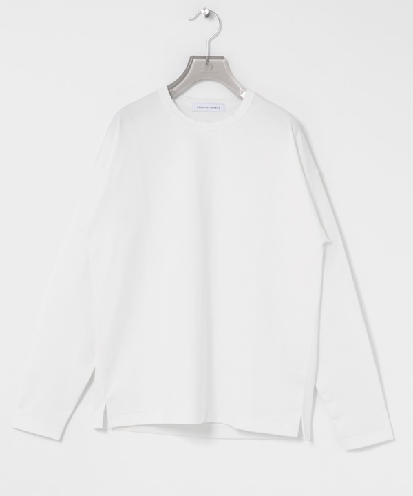 棉尼龍長袖T恤(白色-M-WHITE)