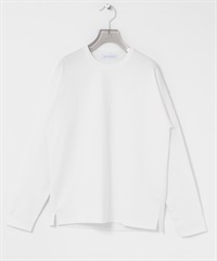 棉尼龍長袖T恤(白色-M-WHITE)