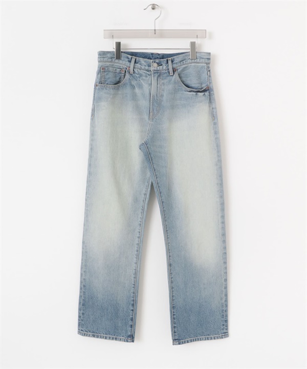 【KAIHARA DENIM】13.5oz 直筒牛仔褲(淺靛青色-M-LIGHT INDIGO BLUE)